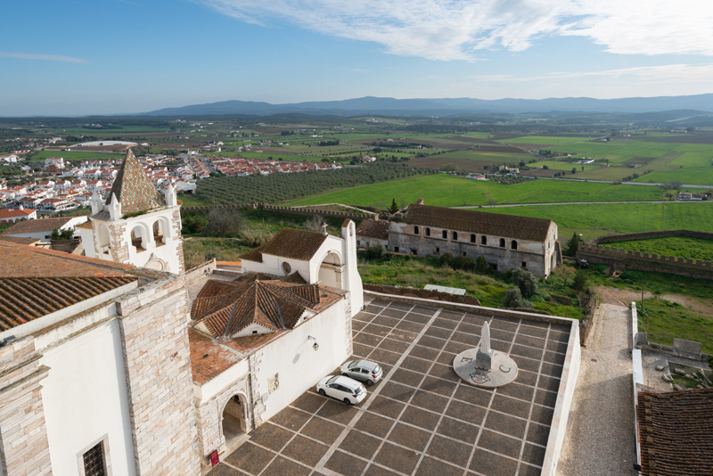 View of Estremoz city from castle in Alentejo, Portugal