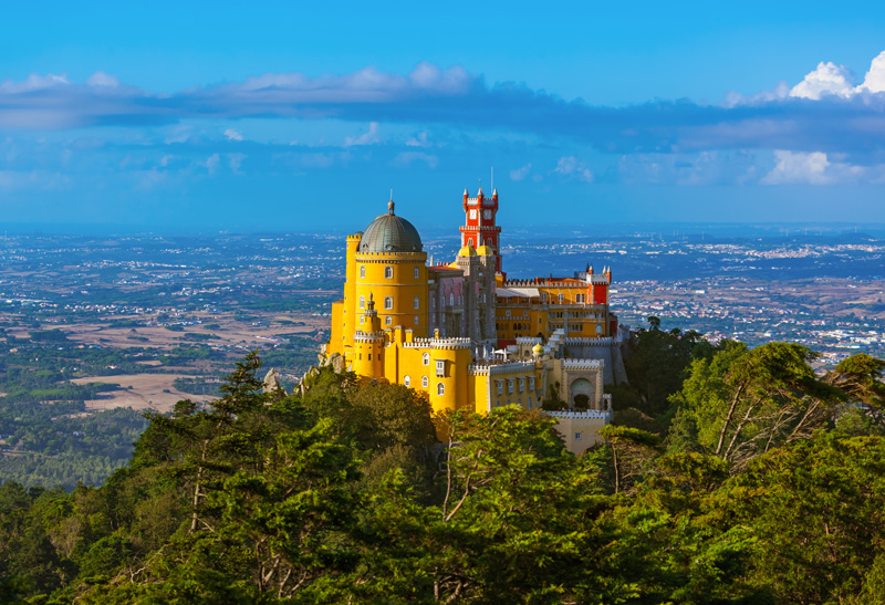 Pena Palace in Sintra - Portugal - architecture background